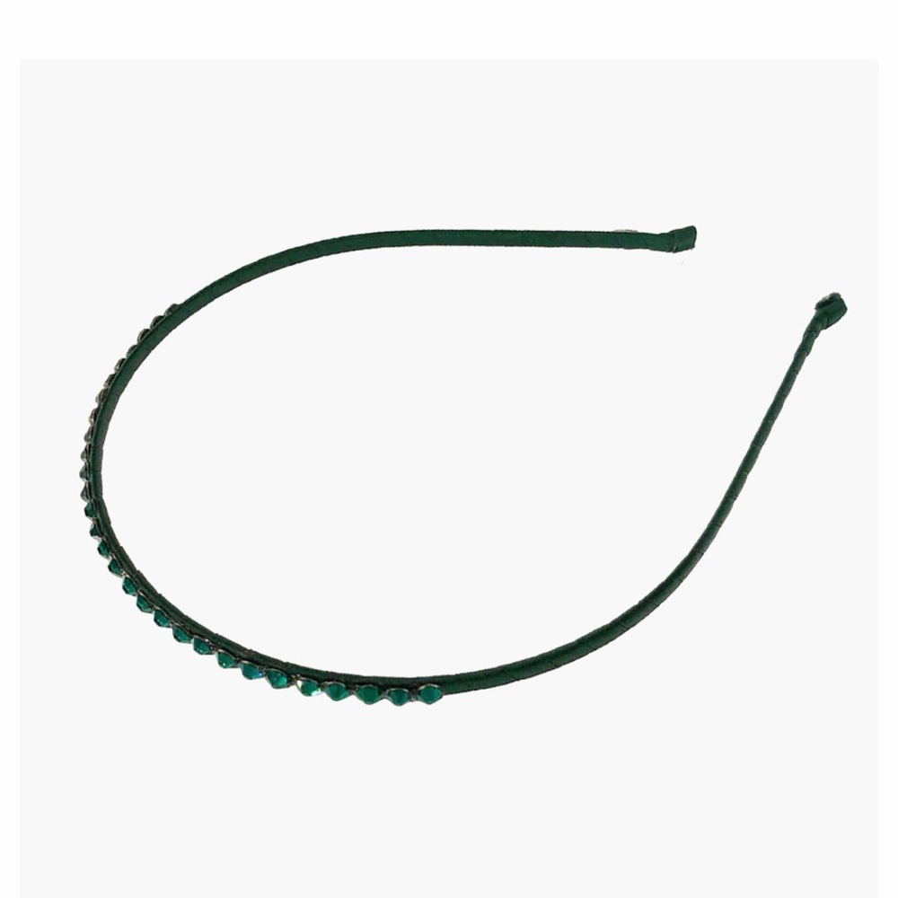 Kids Bari Lynn Crystal Headband Emerald Green from Pink Chicken